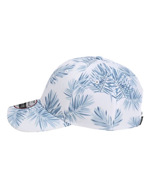 Lazy River Acres Embroidered Patch White Palm Print Hat