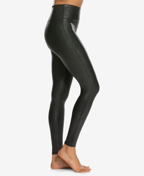 Womens SPANX green Faux Leather Leggings