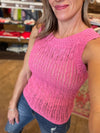Josie Sleevless Knit Top in Pink