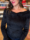 Julia Off The Shoulder Sweater in Black
