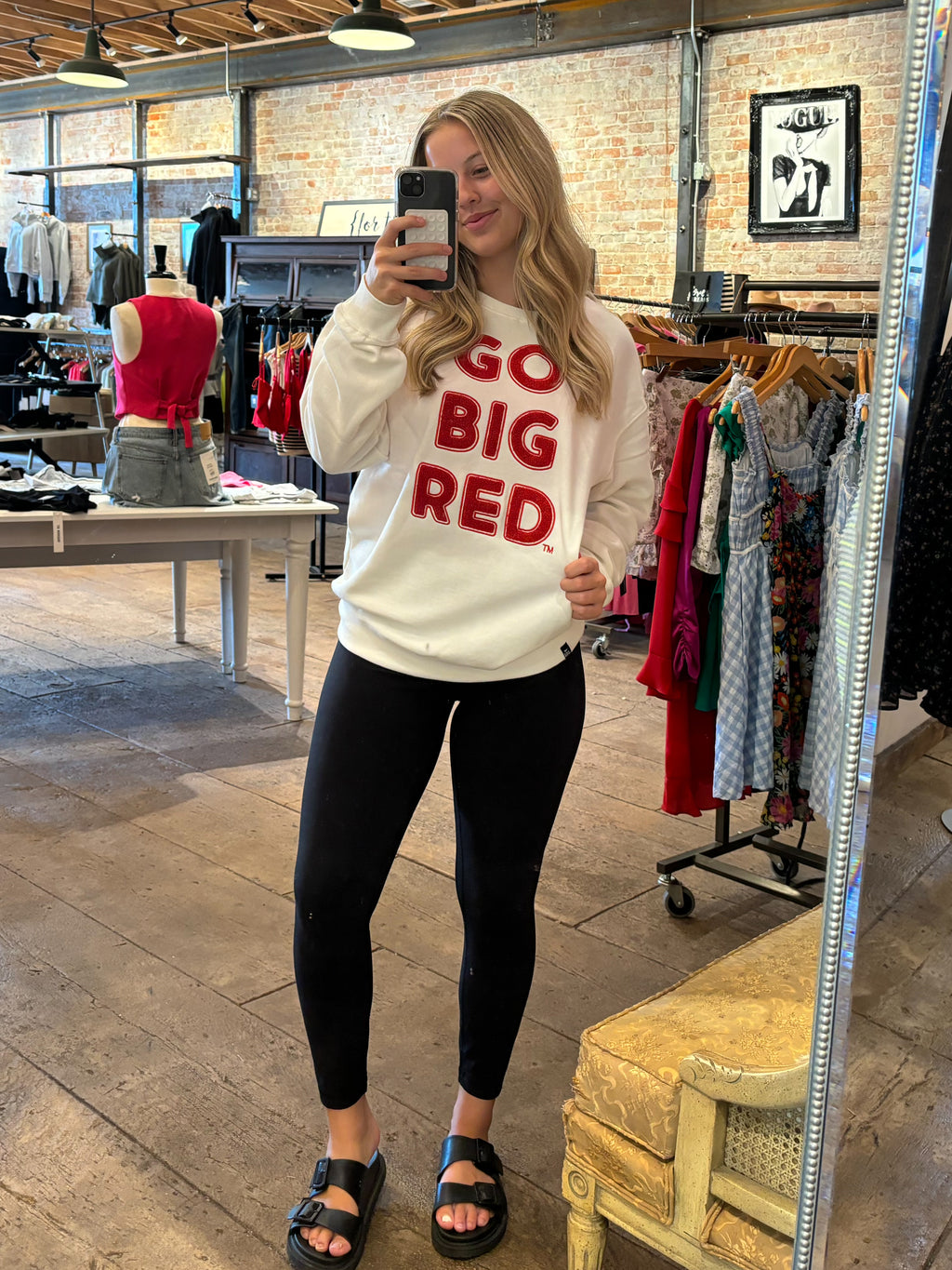 Go Big Red Perkin Chenille Crew Pullover