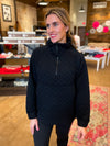 Quinn Quilted Pullover in Black