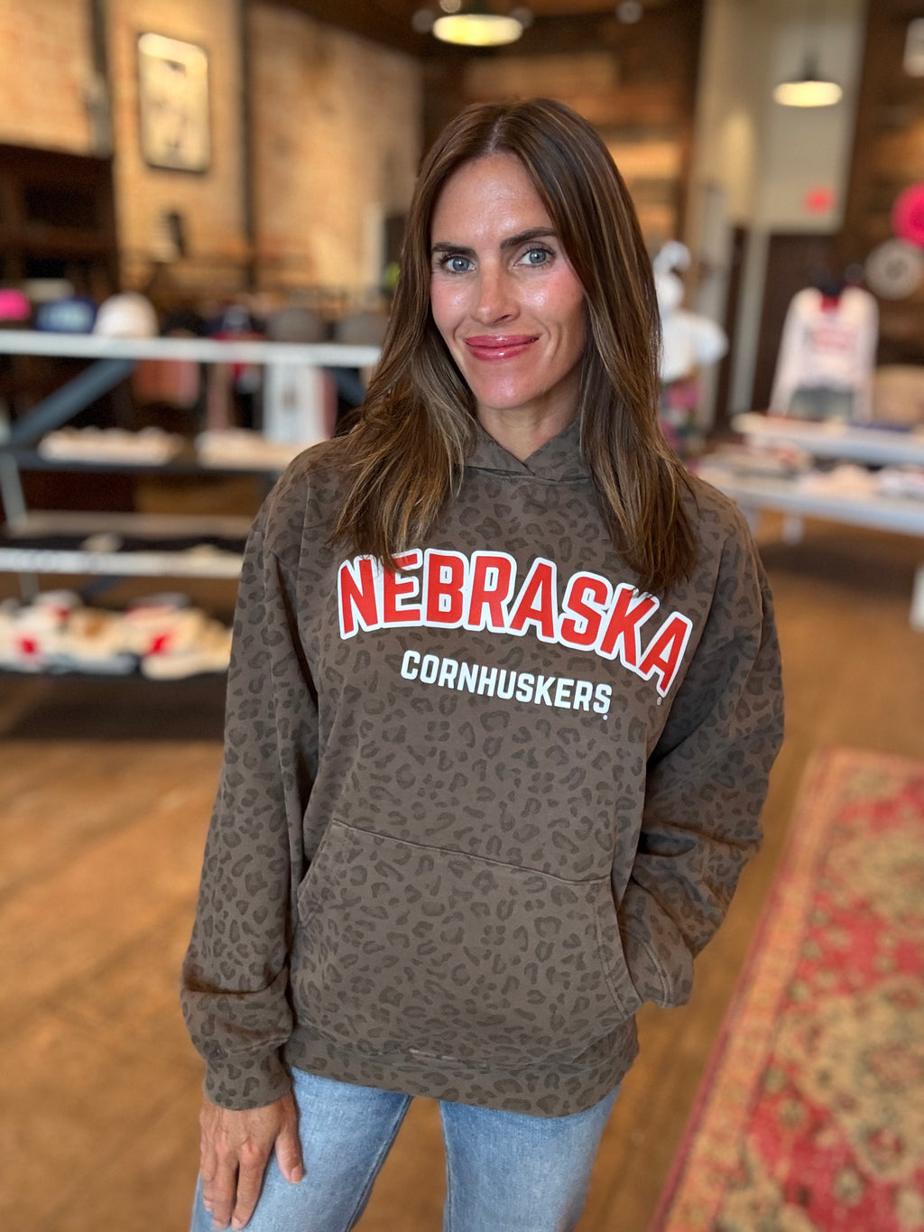 Nebraska Cornhuskers Leopard Hoodie