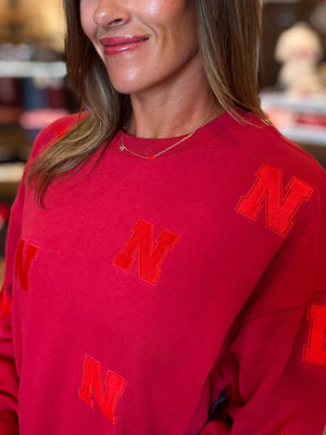 Nebraska Ritter Embroidered Crew