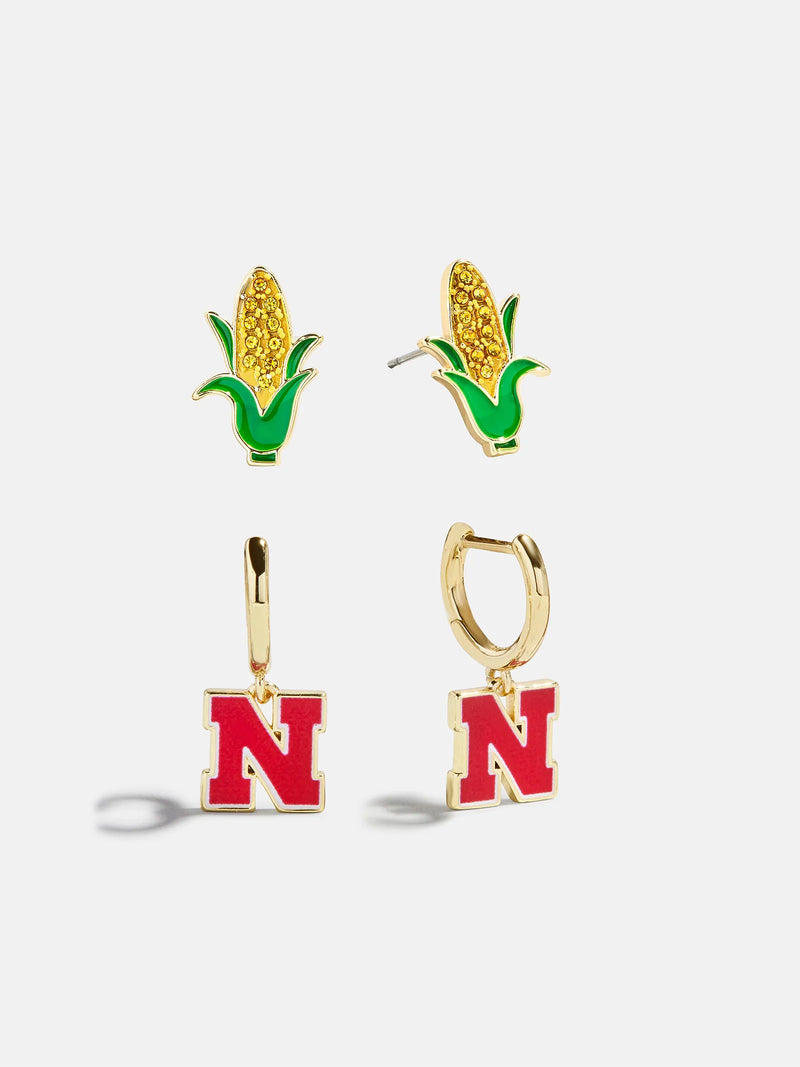 University Of Nebraska Earring Set