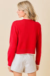 All I Want Bow Sweater in Red