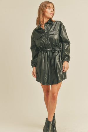Bobbi Faux Leather Dress