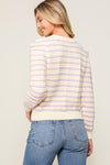 Rachel Striped Sweater in Lavender