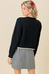 All I Want Bow Sweater in Black