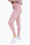 Taylor Contrast Seam Joggers in Rose