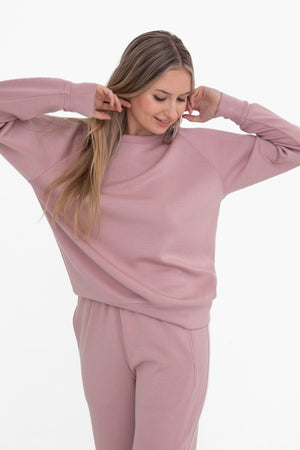 Taylor Crew Neck Pullover in Rose