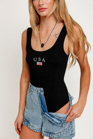 USA Embroidered Bodysuit