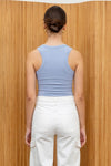 The Everyday Ribbed Tank in Baby Blue