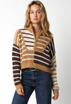 Vivian Sweater in Khaki & Brown