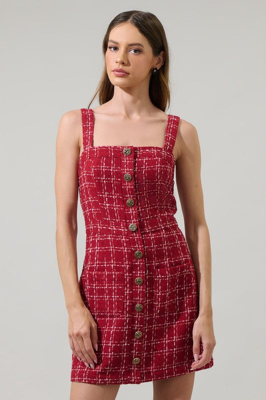 Narol Tweed Button Down Dress