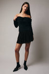 Julia Off The Shoulder Sweater in Black