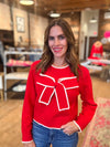 All I Want Bow Sweater in Red