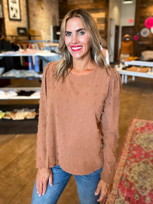 Allyson Blouse in Camel