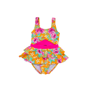 Tangerine Tropic One Piece Youth Swimsuit