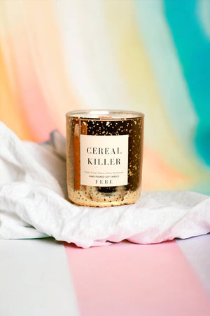 Cereal Killer 10 oz Gold Glass Soy Candle