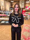 All I Want Bow Sweater in Black