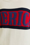 "America" Graphic Long Sleeve Crew Neck Sweater