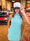 Course or Court Gingham Green Dress