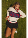 "America" Graphic Long Sleeve Crew Neck Sweater