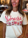 Nebraska Huskers Cans Off White Thrifted Tee