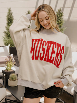 Nebraska Huskers Tall Boy Reversible Mock Neck Sweatshirt