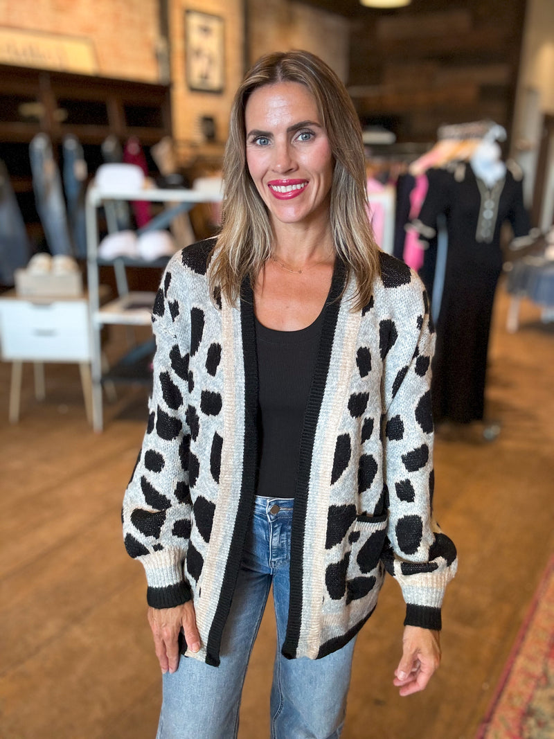 Vivi Leopard Knit Cardigan