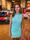 Course or Court Gingham Green Dress