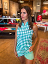 Course or Court Gingham Green Dress