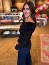 Julia Off The Shoulder Sweater in Black