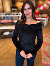 Julia Off The Shoulder Sweater in Black