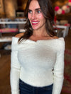 Julia Off The Shoulder Sweater in Cream