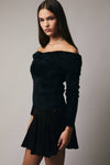 Julia Off The Shoulder Sweater in Black