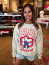 Nebraska Huskers Club Mascot Sand Thrifted Sweatshirt