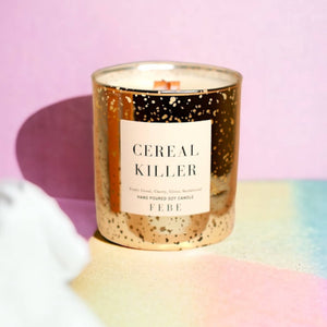 Cereal Killer 10 oz Gold Glass Soy Candle