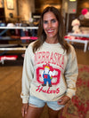 Nebraska Huskers Club Mascot Sand Thrifted Sweatshirt