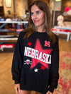 Nebraska Aura Multimedia Oversized Fleece Crew
