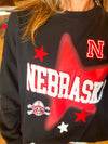 Nebraska Aura Multimedia Oversized Fleece Crew
