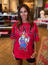 NEBRASKA SOUTHERN SPLIT OVERSIZED BAND TEE
