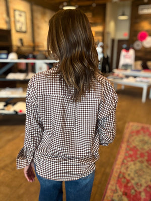 Z Supply River Plaid in Chocolate Cherry