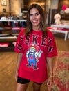 NEBRASKA SOUTHERN SPLIT OVERSIZED BAND TEE
