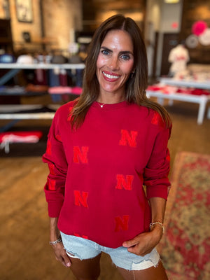 Nebraska Ritter Embroidered Crew