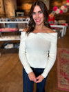 Julia Off The Shoulder Sweater in Cream