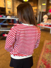 Go Big Red Simple Script Stripe Hi-Dive Sweatshirt