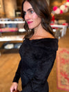 Julia Off The Shoulder Sweater in Black