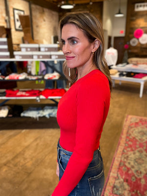 All Day Bodysuit in Red